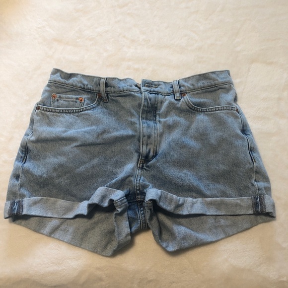 & Other Stories Cuffed Denim Shorts size 28 - Picture 1 of 4